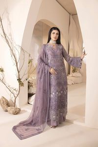 Ensemble de soirée pakistanais élégant 3 pièces, robes de soirée, tenue de cérémonie de mariage, taille et couleur personnalisées, broderie - Product Image 5