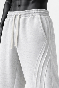 <b>Men</b> Wide Leg Sweatpants Pintuck Design Elastic Waist Drawstring Fleece <b>Lounge</b> <b>Pants</b> OEM Wholesale <b>Men's</b> <b>Pants</b> - Product Image 6