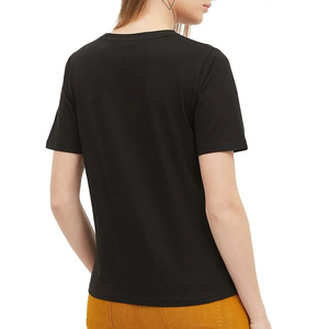 Black <b>Short</b> <b>Sleeve</b> Knitted O-Neck T-Shirt With Floral Hand Embroidery On Right <b>Sleeve</b> Regular Fit Casual Men's Style - Product Image 2