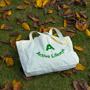 Active Lifestyle <b>Canvas</b> <b>Tote</b> Bag Large Size Letter Print Shoulder Handle Shopping Bag Daily Use - Product Image 4
