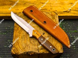 High Quality Stainless Steel Drop Point Hunting & Camping <b>Knife</b> with Wood Handle Razor <b>Sharp</b> Sheath DIY Grade Wholesale OEM/ODM - Product Image 6