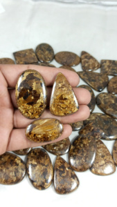 Natural Bronzite Gemstones Loose Cabochons Faceted Stones Crystal Bulk Wholesale Supplier India Export - Product Image 4