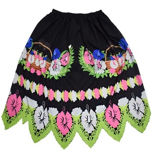 Faldas Casuales de Algodón Ajustables de Alta Calidad para Mujer, Marca Altr Brothers OEM, Hasta la Rodilla, Estilo Vestido de Baile, con Apliques de Estampado Hawaiano - Product Image 3