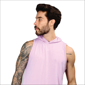 Débardeur à capuche sans manches pour homme, couleur unie, séchage rapide, tricoté, décontracté, pour l'entraînement - Product Image 5