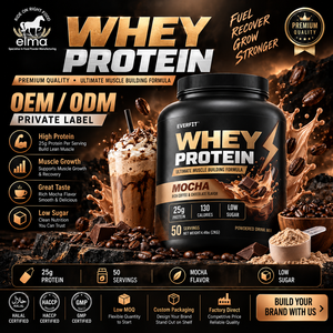 Proveedor de Proteína de Suero de Leche con Sabor a Vainilla de Marca Privada en Malasia, Fabricación OEM de Batidos WPC de Marca Personalizada, Crecimiento Muscular para Adultos, 20-29 g - Product Image 1