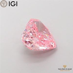 Diamant de laboratoire CVD VS1 Clarity, couleur rose vif fantaisie, taille cœur, 3,00 carats, certifié IGI, pour centre de bijoux personnalisé - Product Image 6