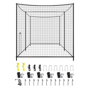 Gabbia da Battuta Portatile Autoportante 35.0 X 10.5 X 10.2 FT, in HDPE Annodato a 45 Strati, Attrezzatura per Allenamento di Battuta - Product Image 1