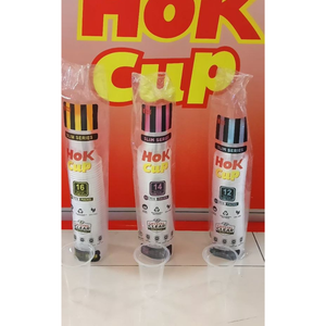 แก้วพลาสติกใส HOK ขนาด 14 ออนซ์ ทรงกลม วัสดุ PP คุณภาพใสระดับคริสตัล แพ็ค 50 ชิ้น สำหรับเครื่องดื่ม น้ำหนัก 4 กรัม - Product Image 3