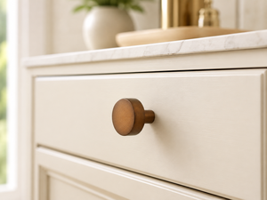 Brown Bronze Cabinet <b>Knob</b> Round Solid <b>Brass</b> <b>Knob</b> Furniture Hardware - Product Image 2