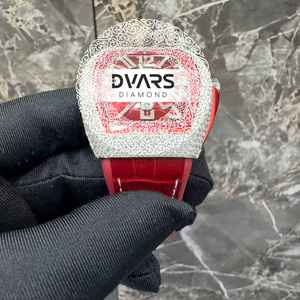 Reloj de Cuarzo Sofisticado a Prueba de Agua, Material de Aleación, Cristal con Revestimiento Premium, Puntero con Diamante Moissanite Color D VVS1, 20mm, Lujoso - Product Image 1