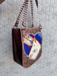 2026 New Designer Hand Tooled Leather Hand Printed With Saddle Blanket Tote <b>Bag</b> Hot Sale Brown Colour Women's Daily Use Handbag - Product Image 2