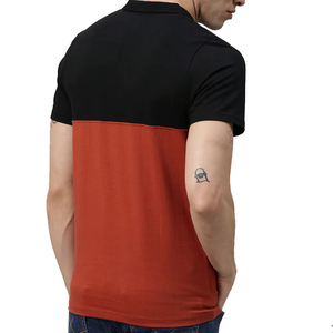 Suéter de verano transpirable personalizado OEM y ODM, suéter de media cremallera, suéter de punto de dos colores, suéter tipo polo, camisetas de punto para hombre - Product Image 4