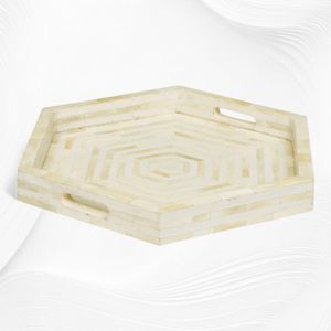 Handmade Bone Inlay Serving Tray With Smooth Surface For Serving Tea Coffee <b>Desserts</b> And Snacks Easily - Product Image 6