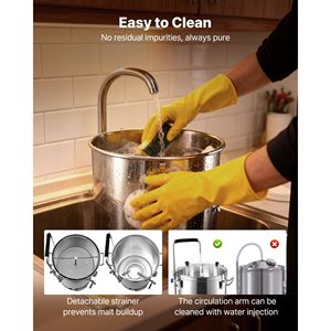 Kit de brassage domestique tout-en-un 60L (16 gallons) avec brassoir numérique, pompe anti-brûlure, refroidisseur de moût et équipement de brassage - Product Image 6