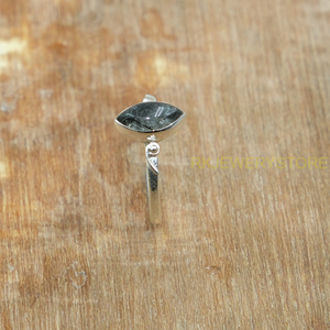 ควอตซ์สีดำรูทิเลเต็ด 925 แหวนเงินสเตอร์ลิงสำหรับผู้หญิงการออกแบบทำด้วยมือแหวนหมั้นงานแต่งงานสำหรับของขวัญวันเกิดคริสต์มาส - Product Image 2