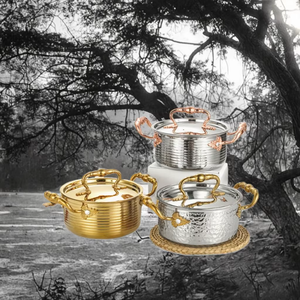 Metal Food Warmer <b>Buffet</b> Shiny Polished Lid Food Hot Pot <b>Server</b> Handmade Designer Fancy Kitchenware - Product Image 4