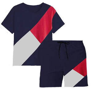 Ensemble décontracté homme été 2026 – T-shirt et short tendance en coton tricoté 100 %, séchage rapide, personnalisable, haute qualité, grandes tailles - Product Image 5