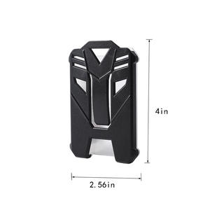 Porte-carte d'identité vertical en plastique de style tactique avec boucle de sécurité détachable |   Étui de protection robuste pour badges, grande capacité, porte-cartes d'accès - Product Image 3