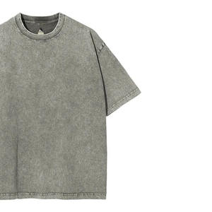 เสื้อยืดคอกลมแขนสั้นทรงโอเวอร์ไซส์สไตล์วินเทจผ้าฝ้ายถัก 100% สำหรับผู้ชาย  คุณภาพสูงสั่งทำได้ - Product Image 3