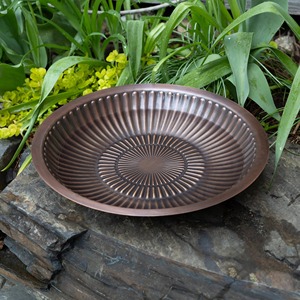 Bol décoratif en métal pour bain d'oiseaux, résistant aux intempéries, pour jardin extérieur, abreuvoir pour oiseaux, pour la décoration de la cour - Product Image 1