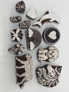 Bloques de Impresión de Madera Hechos a Mano para Impresión Textil, Artesanía en Cerámica, Estampado, Juego de Bloques Decorativos para Arte - Product Image 3