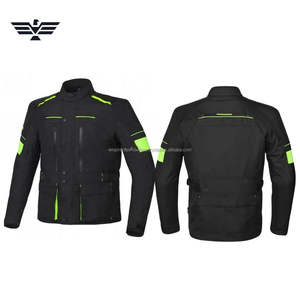 Custom Premium Leather Motorcycle Jacket New Arrival CE Armor Hi Viz Panel <b>All</b> Season <b>Waterproof</b> Breathable Protective Front - Product Image 4