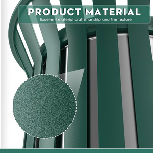 Outdoor Metal Waste <b>Bin</b> Cylindrical With <b>Lid</b> Classic Style Indoor Outdoor Use Black Color Rustproof Slatted Garbage Pail - Product Image 5