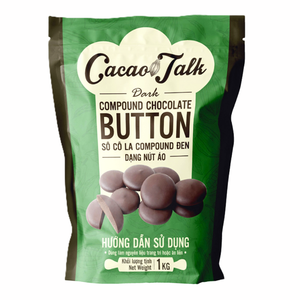 Venta al por mayor, envío directo de fábrica, HALAL OEM/ODM, botón de chocolate negro sólido compuesto, cacao 1KG, galletas, bizcochos, ¡oferta caliente! - Product Image 1