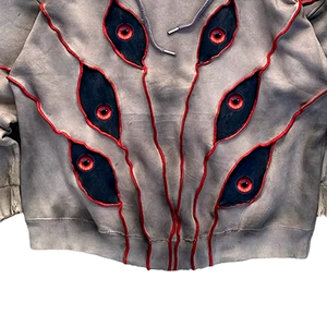 Sweat à capuche oversize tie-dye pour homme |   Patch oculaire brodé avec logo |   Sweat-shirt streetwear OEM pour homme - Product Image 3