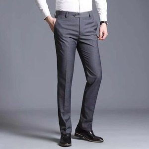 Pantalon de costume décontracté pour homme grande taille printemps-automne, respirant, taille élastique, coupe ajustée, longueur 7/8 - Product Image 6