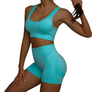 ชุดโยคะคุณภาพดีสำหรับผู้หญิง ผ้าโพลีเอสเตอร์ผสมสแปนเด็กซ์ แฟชั่นทันสมัย ชุดออกกำลังกายสำหรับผู้หญิง ชุด 2 ชิ้น - Product Image 6