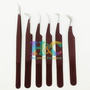 New Lash Tweezers Stainless Steel Anti-Magnetic Pointed Smooth Texture Lash Tweezers Custom Logo Design for Eyelash - Product Image 3