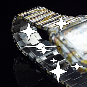 Montre automatique analogique personnalisée vintage avec cadran tigre glacé, lunette carrée entièrement pavée de diamants, style hip-hop de luxe - Product Image 5