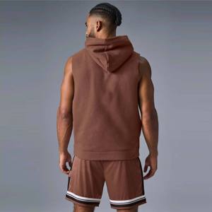 เสื้อฮู้ดแขนกุดผ้าฝ้าย 100% สำหรับออกกำลังกาย ผู้ชาย สกรีนโลโก้ได้ ระบายอากาศดี ไม่เป็นขุย เป็นมิตรกับสิ่งแวดล้อม ขายดีประจำฤดูหนาว - Product Image 3