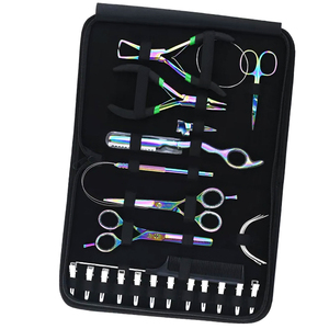 Kit Profesional de Herramientas de Acero Inoxidable para Extensiones de Cabello para Estilistas |   Alicates para microperlas, herramienta de bucles, tijeras de entresacar, clips - Product Image 3
