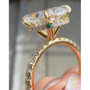 Luxury Moissanite Diamond 925 Silver <b>Cushion</b> Cut Ring Elegant <b>Statement</b> Jewelry For Wholesale Buyers - Product Image 3