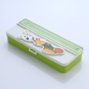 Stationery organizer <b>box</b> with durable plastic body spacious compartments and secure closure ideal for school office & household - Product Image 4