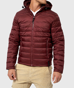 Windbreaker Front Logo High Street Style Custom Printed Fabric OEM Custom Men's Casual Winter Puffer <b>Jacket</b> - Product Image 3