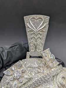 Colgante de Lujo Hip Hop con Cabeza de Reina y Corona, Chapado en Rodio Plateado, con Moissanita 925 y Piedras Incrustadas - Product Image 5