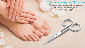 Ciseaux de manucure et pédicure multifonctionnels en acier inoxydable de haute qualité, durables, avec pointe droite et tranchante pour la coupe des cuticules et des ongles - Product Image 6