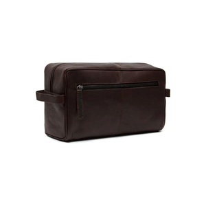 Leather <b>Toiletry</b> <b>Bag</b> Rectangle Minimalist Durable Travel Storage <b>Bag</b> <b>for</b> <b>Men</b> Shaving Kit Organizer Dark Brown - Product Image 6