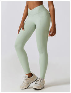 Pantalones Deportivos de Cintura Cruzada para Mujer, Leggings para Correr, Pantalones de Yoga Ajustados con Bolsillo 2026 - Product Image 3