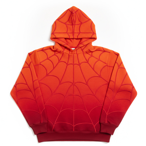 Sweat-shirts à capuche Spider vierges pour hommes, en molleton décontracté et ample, avec impression de logo personnalisé en mousse, vente en gros - Product Image 2