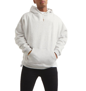 Nueva Sudadera con Capucha 100% Algodón, 550gsm, Transpirable, de Color Sólido para Hombre, con Bolsillo Frontal con Logotipo, Diseño Personalizable con Impresión Múltiple - Product Image 4