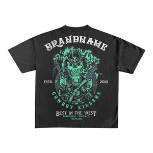 เสื้อยืดสตรีทแวร์ผู้ชายแบบสั่งทำพิเศษ พิมพ์ลาย DTG คุณภาพสูง พิมพ์ลาย DTF ทั่วตัว ทรงบ็อกซี่ ขอบดิบ พิมพ์ลายกราฟิก - Product Image 3