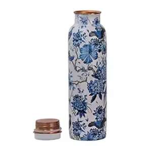 Botella de Agua de Cobre Ecológica Premium de 1.5L con Tapa de Diseño Moderno en Forma de Anillo, Ayurvédica, Saludable, para Hidratación y Desintoxicación - Product Image 1