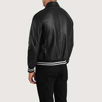 Veste universitaire personnalisée en cuir véritable coupe-vent et respirante, style Letterman, pour le baseball universitaire, fabrication sur mesure, vente en gros, logo personnalisé