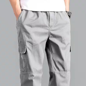 Pantalones cargo casuales de estilo urbano para hombre, pantalones cargo modernos y relajados para uso diario, pantalones cargo transpirables. - Product Image 6