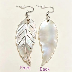 Pendientes con Forma de Hoja, Hechos a Mano, Joyería Artesanal Natural para Fiestas y Bodas, por Curio Craft - Product Image 6