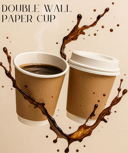 DNGLE 180ml Gobelet à café en papier biodégradable et recyclable, anti-fuite, couleurs naturelles, vaisselle jetable, gobelet à café jetable - Product Image 1